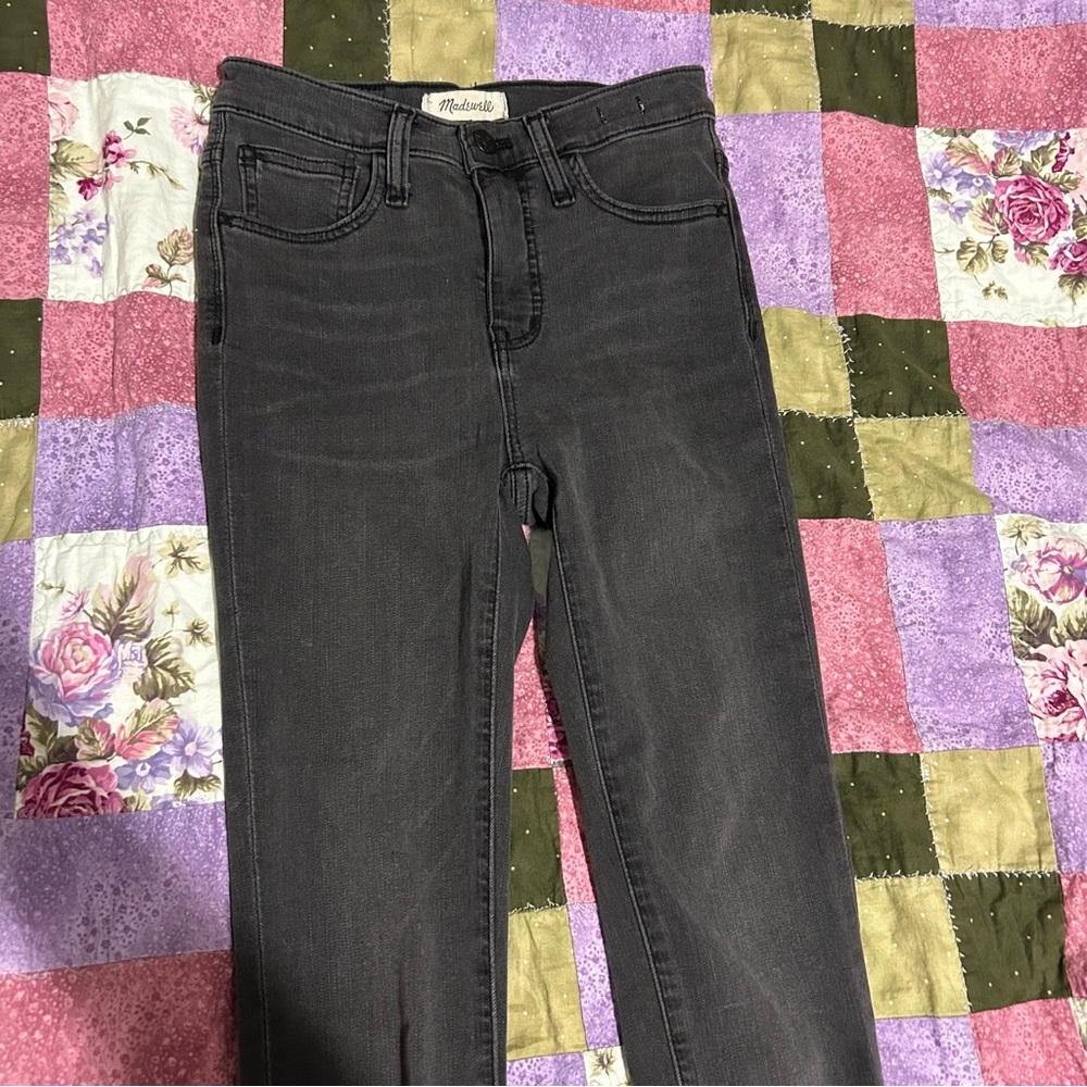 Madewell Black 9” inch Mid Rise Skinny Jeans Size 25
